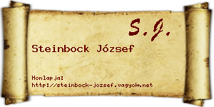 Steinbock József névjegykártya